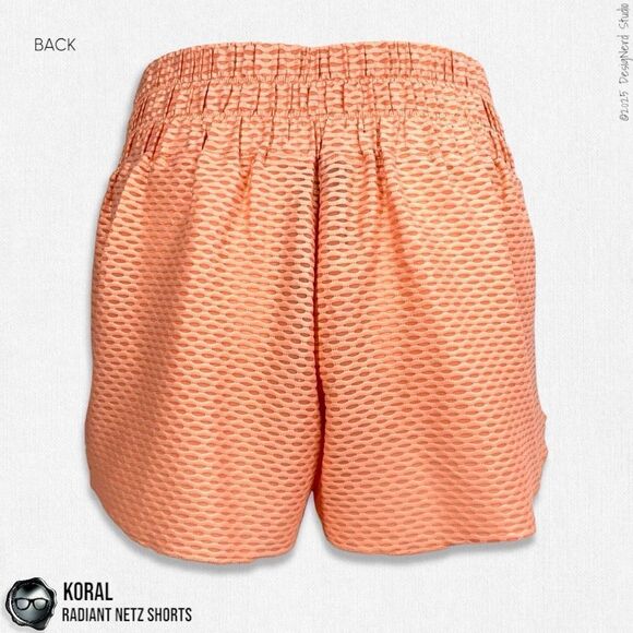 KORAL ACTIVEWEAR RADIANT NETZ SHORTS IN POMPANO ORANGE WOMEN’S MEDIUM - Picture 3 of 16